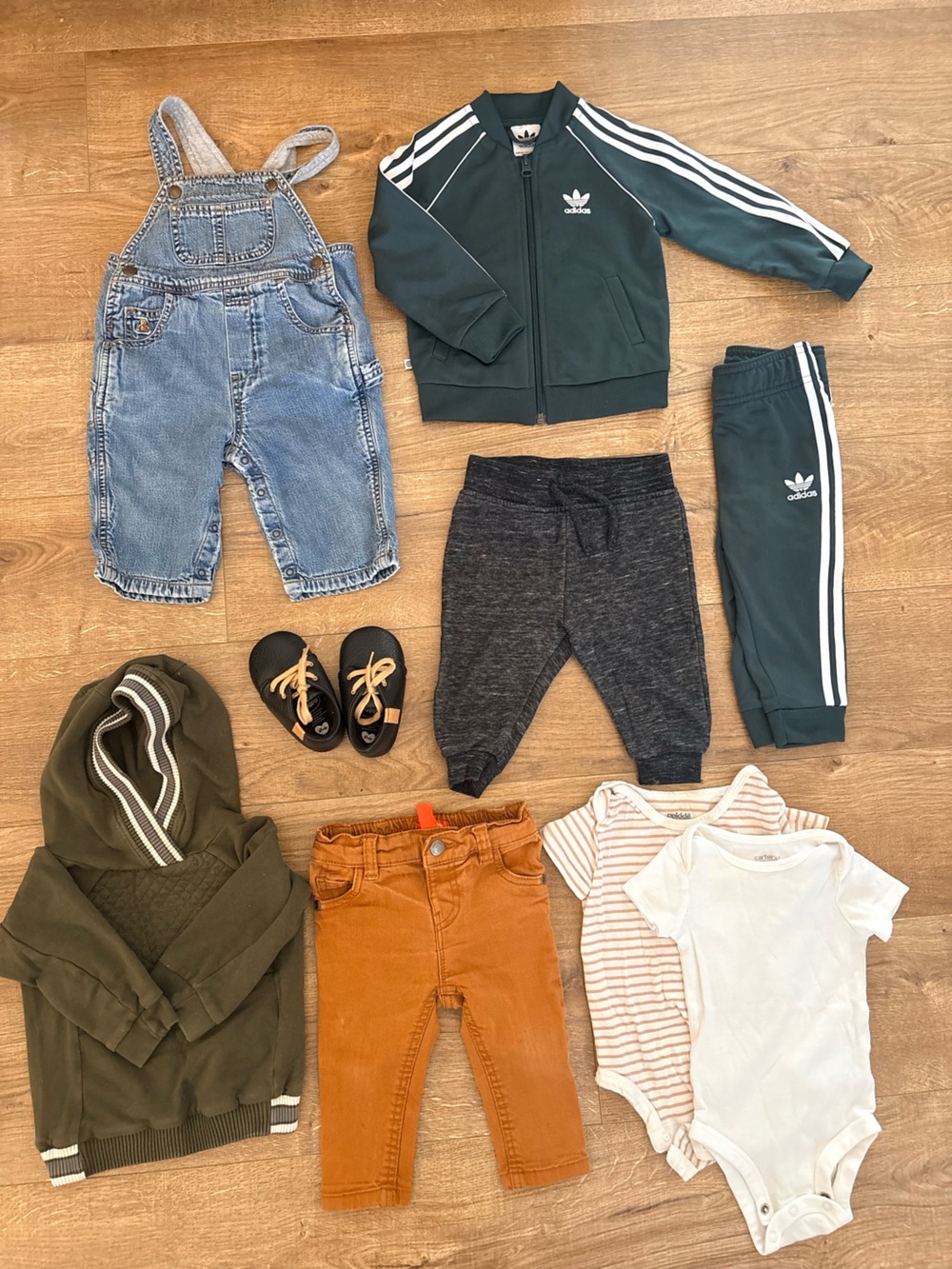 6-9 MONTHS: Baby Clothing Bundle - Adidas, Gap, Carter's
